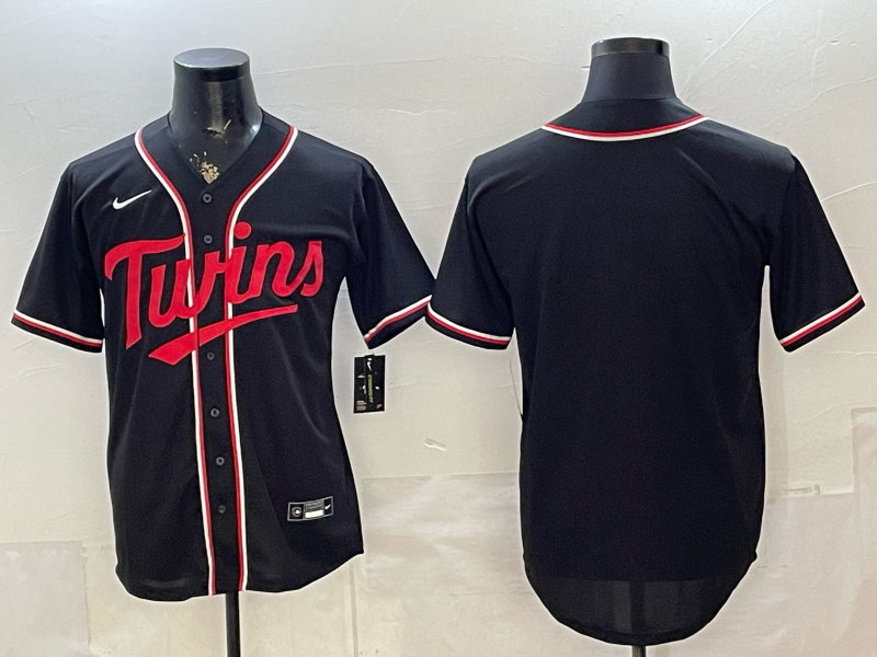 Men Minnesota Twins Blank Black 2026 Nike MLB Jersey 05290015